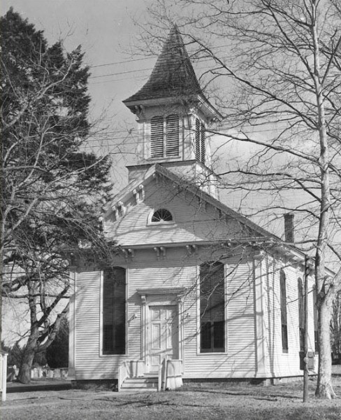 Methodist church with steeple